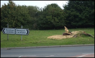 Hare and Magpies at Arreton