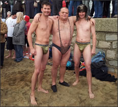 Showing they're nuts at Ventnor's Boxing day Swim 2011